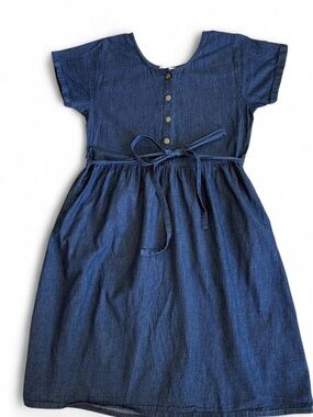 Little Cottonwood Denim Tie-Waist Dress